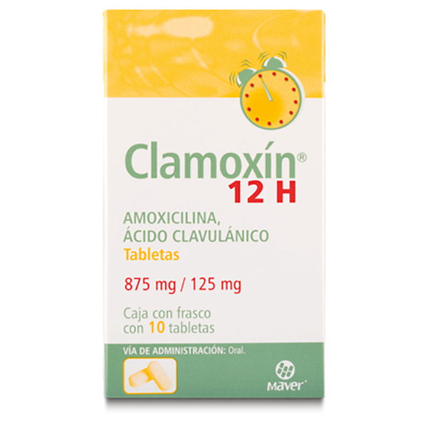 CLAMOXIN 12H TAB 875MG/125MG C/10