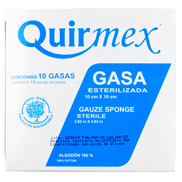 GASAESTERILIZADA 10CMx10CM(QUIRMEX)10