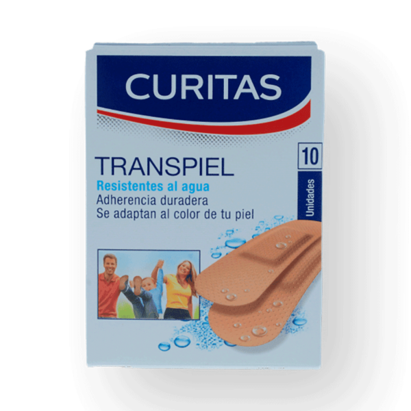 CURITAS BANDITAS ADHESIVAS TRANSPIEL CAJA C/10PZAS