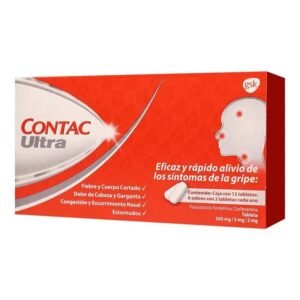 CONTAC ULTRA  TAB 500MG 5MG C/12