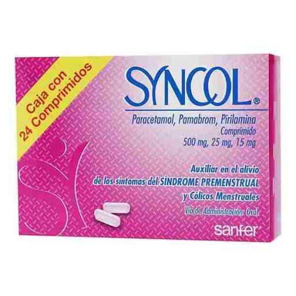 SYNCOL CPR 500MG 25MG 15 MG C/24