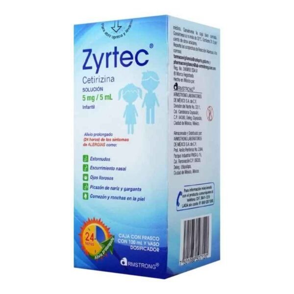 ZYRTEC SOL INF 5MG C/100ML