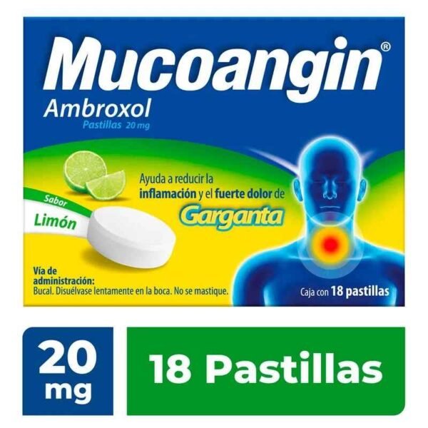 MUCOANGIN PAST LIMON 20MG C/18