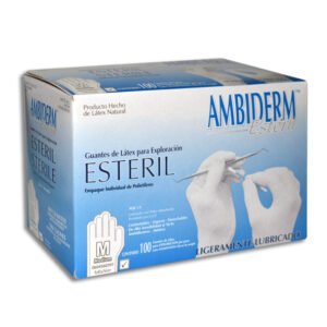 GUANTE ESTERIL MEDIANO AMBIDERM CAJA C/100