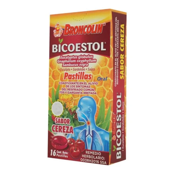 BRONCOLIN BICOESTOL TAB CEREZA C/16