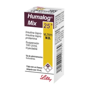 HUMALOG MIX 25  SOL INY 100UI/ML C/10mL