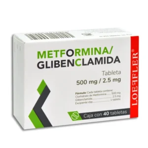 GLIBENCLAMIDA/ METFORMINA 2.5/500 LOEFFLER Tabletas - c/40