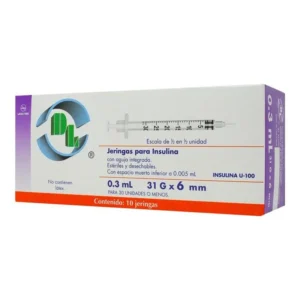 DL JERINGA INSULINA 0.3ML 31GX6MM CAJA C/10
