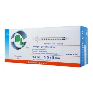 DL JERINGAS PARA INSULINA 31GX8MM C/10 DE 0.5ML
