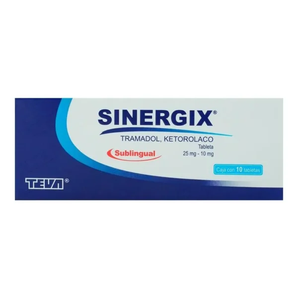 SINERGIX TAB SUBL 25MG 10MG C/10