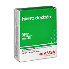 HIERRO DEXTRAN SOL INY 100MG 2ML C/3AMP