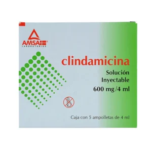 CLINDAMICINA SOL INY 600MG 4ML C/5 AMP