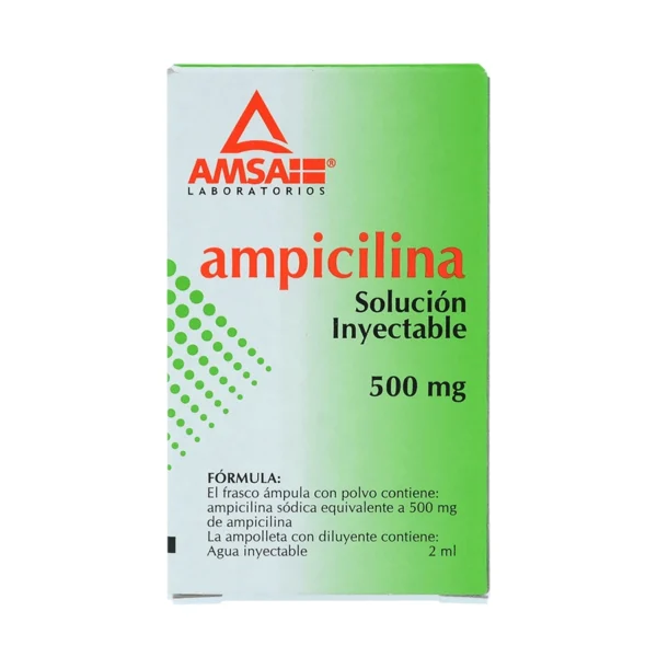 AMPICILINA SOL INY 500MG C/1AMP