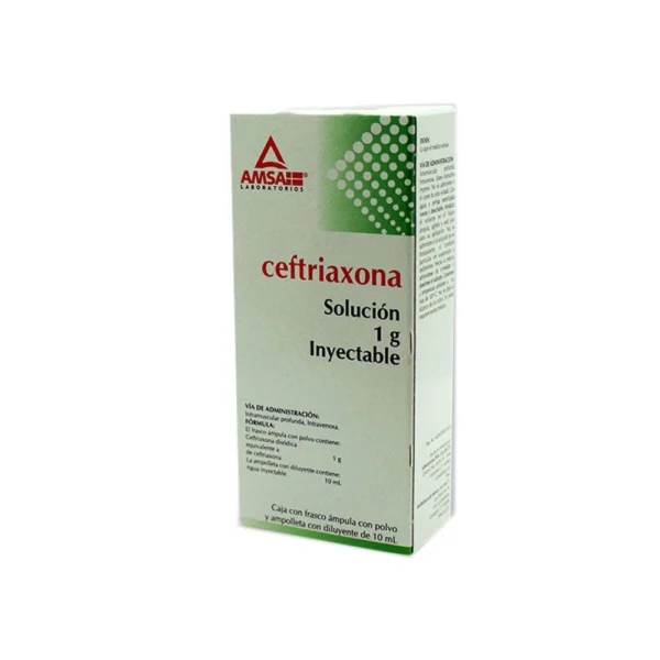 CEFTRIAXONA IV 1G SOL INY C/1 AMP