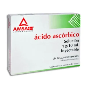 ACIDO ASCORBICO SOL INY 1G C/6
