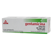 GENTAMICINA SOL INY 80MG 2ML C/1AMP