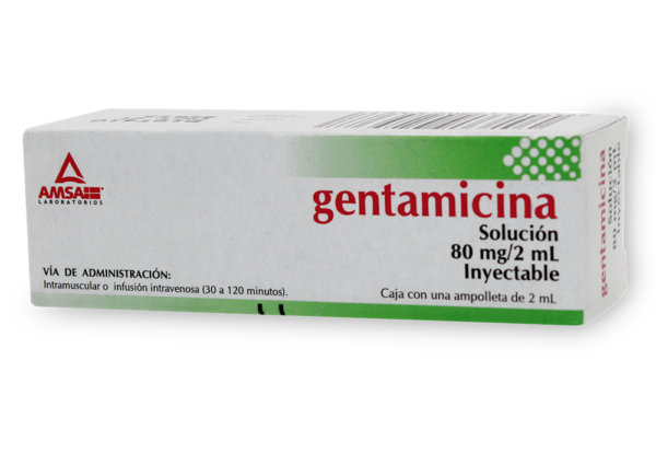 GENTAMICINA SOL INY 80MG 2ML C/1AMP