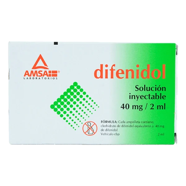 DIFENIDOL SOL INY  40MG C/2 AMP AMSA>