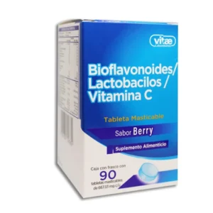 BIOFLAVONOIDES LACTOBACILOS  VITAMINA C  TAB C/90