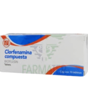 CLORFENAMINA COMPUESTA 500MG 25MG 5MG 4MG  TAB C/10