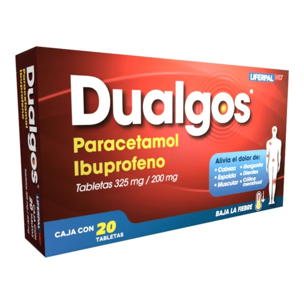 DUALGOS TAB 200MG 325MG C/20