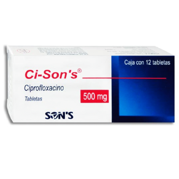 CI-SONS (CIPROFLOXACINO 500MG) 12TABS
