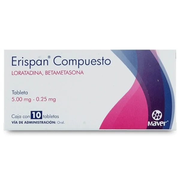 ERISPAN COMPUESTO 5 MG 0.25MG TAB C/10