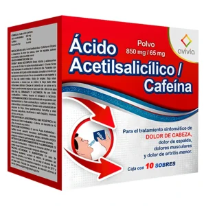 ACIDO ACETILSALICILICO CAFEINA PVO 850MG 65MG C/10