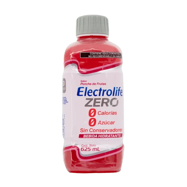 ELECTROLIFE ZERO PONCHE FRUT SOL ORAL 8MG 55MG 4MG  C/625ML