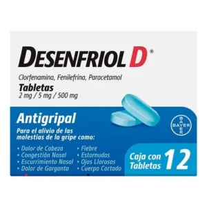 DESENFRIOL-D TAB 2MG 5MG 500MG C/12
