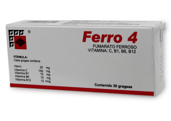 FERRO 4 GRAG 300MG 150MG 50MG 10MG C/30