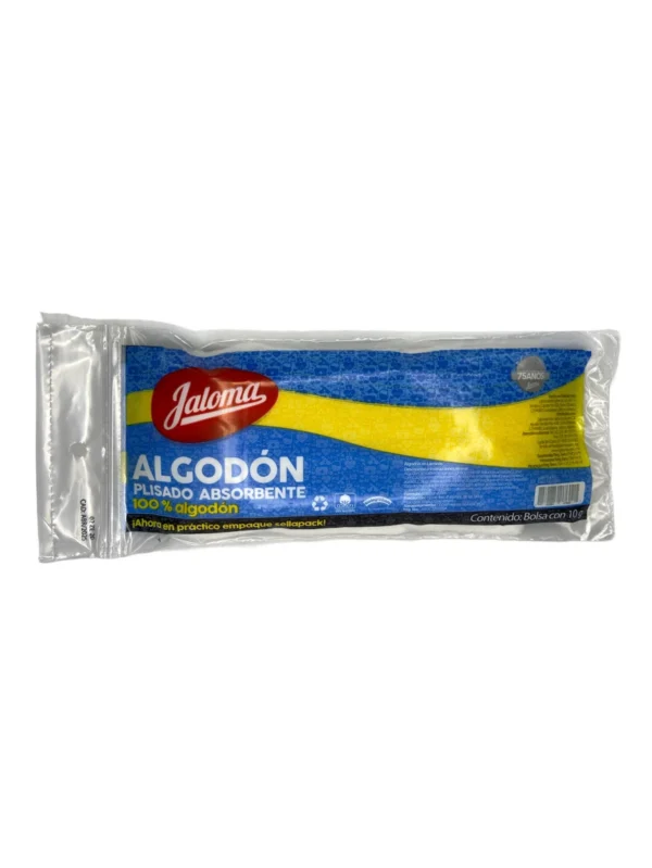 ALGODÓN PLISADO ABSORBENTE BOLSA C/10G