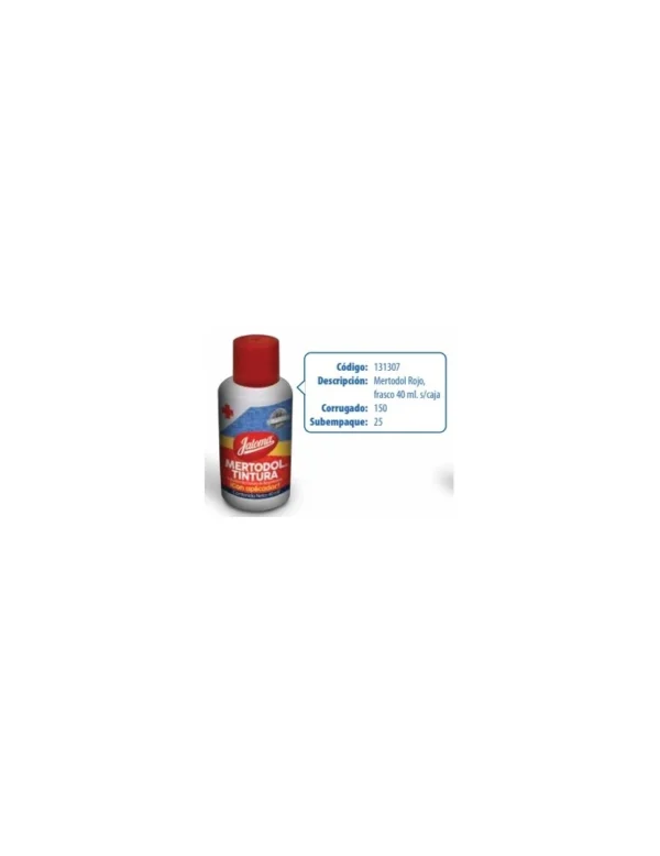 MERTODOL ROJO SOLUCION ANTISEPTICA 133G C/40ML